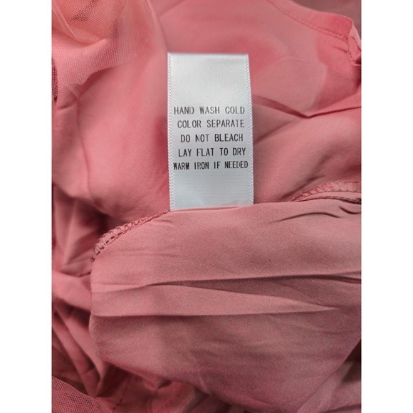 Le Lis Babydoll Dress Rose Tulle Ruffle Mini Party Cocktail Size M NWT - Picture 7 of 9